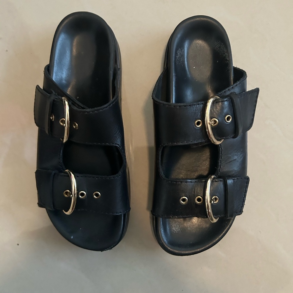 H&M Black Sandals with Buckle Straps